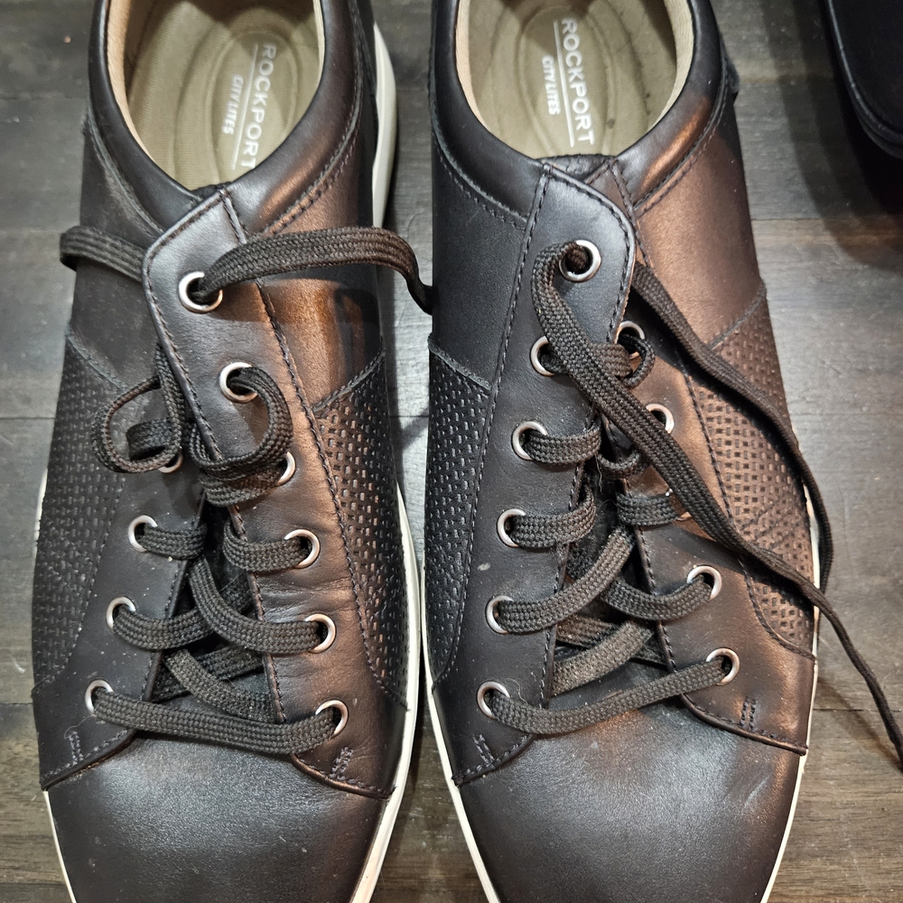 Rockport Men's Black Leather Sneakers